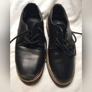 Classic Black Toddler Little Boy 10M Faux Leather Dress Formal Shoes